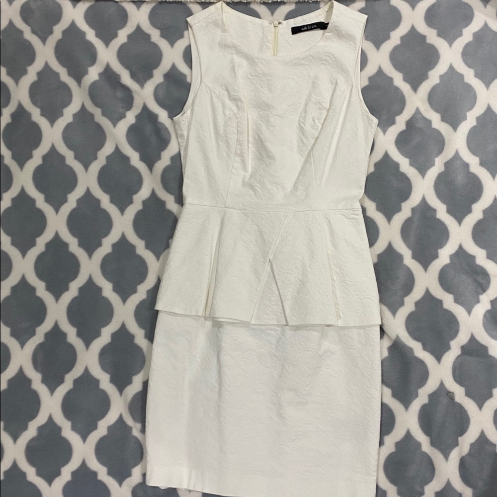 White Peplum Dress
